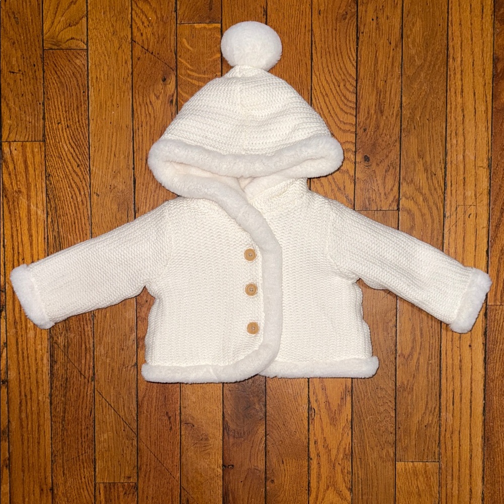 NWOT Tommy Bahama Faux Fur Trim Cardigan Coat